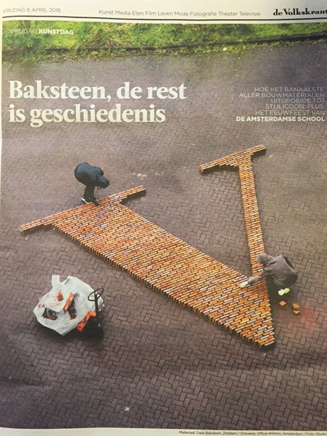 Volkskrant artikel over baksteen