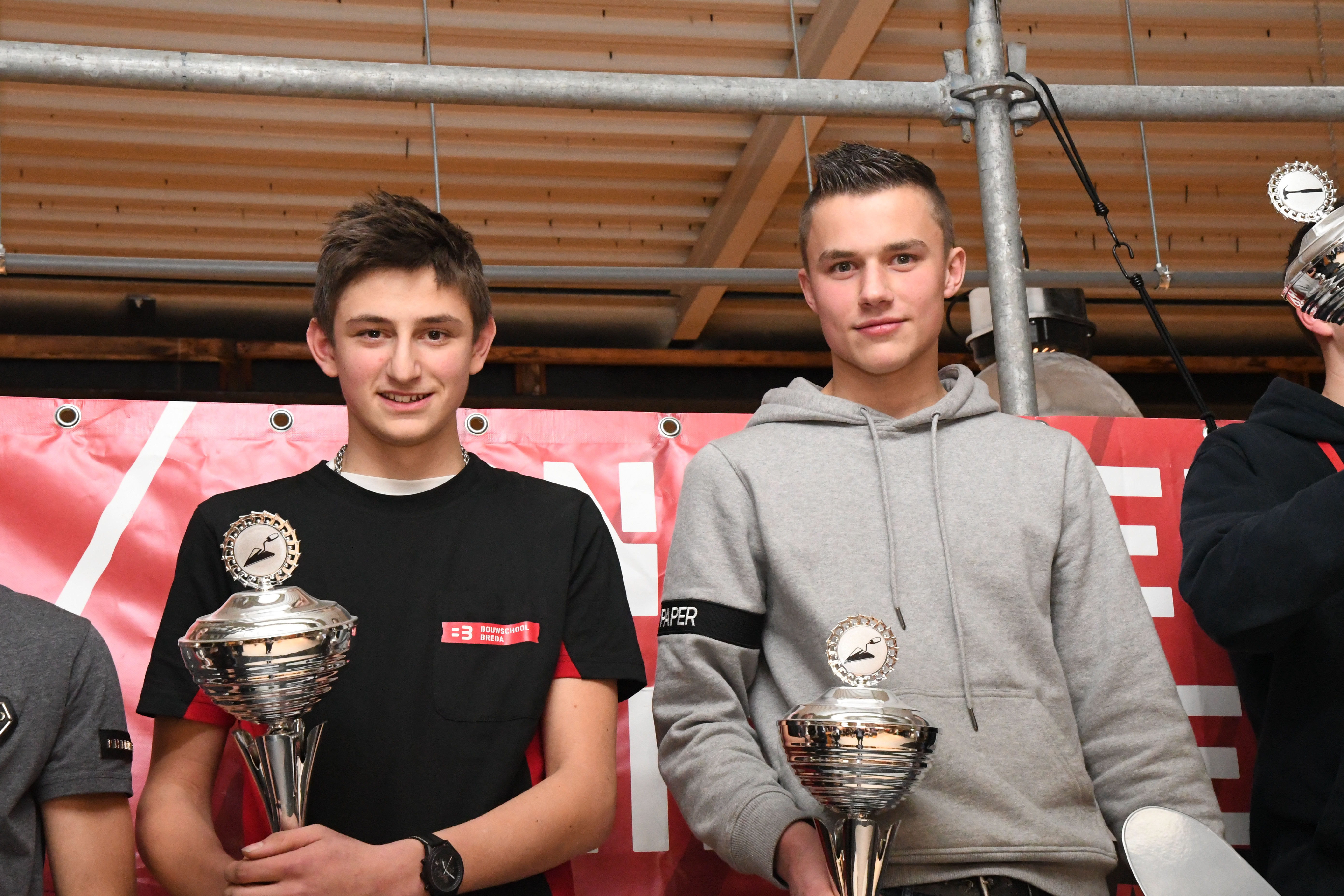 De winnaars in Breda, Thomas van der Elst 2e (l) en Rick Oostijk 1e (r)